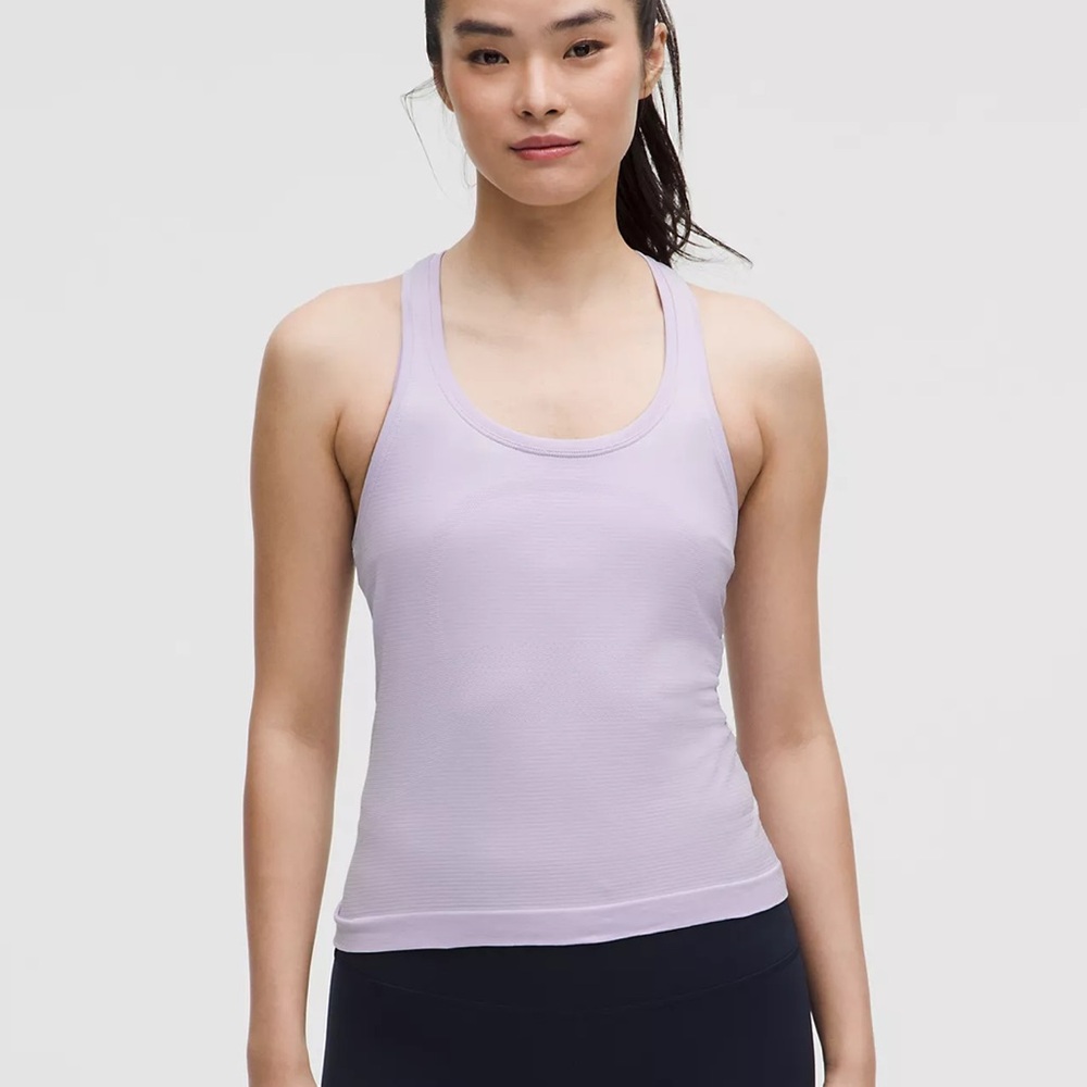 Lululemon Swiftly Tech Racerback Tank Top 2.0, 
Waist Length, Lavender Frost, 4